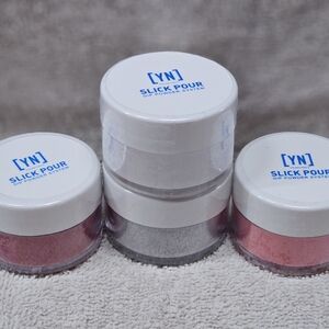 [YN] Slick Pour Dip Powder Set — Pink, Silver, White